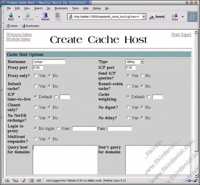 Host cache. Squid cache Server.